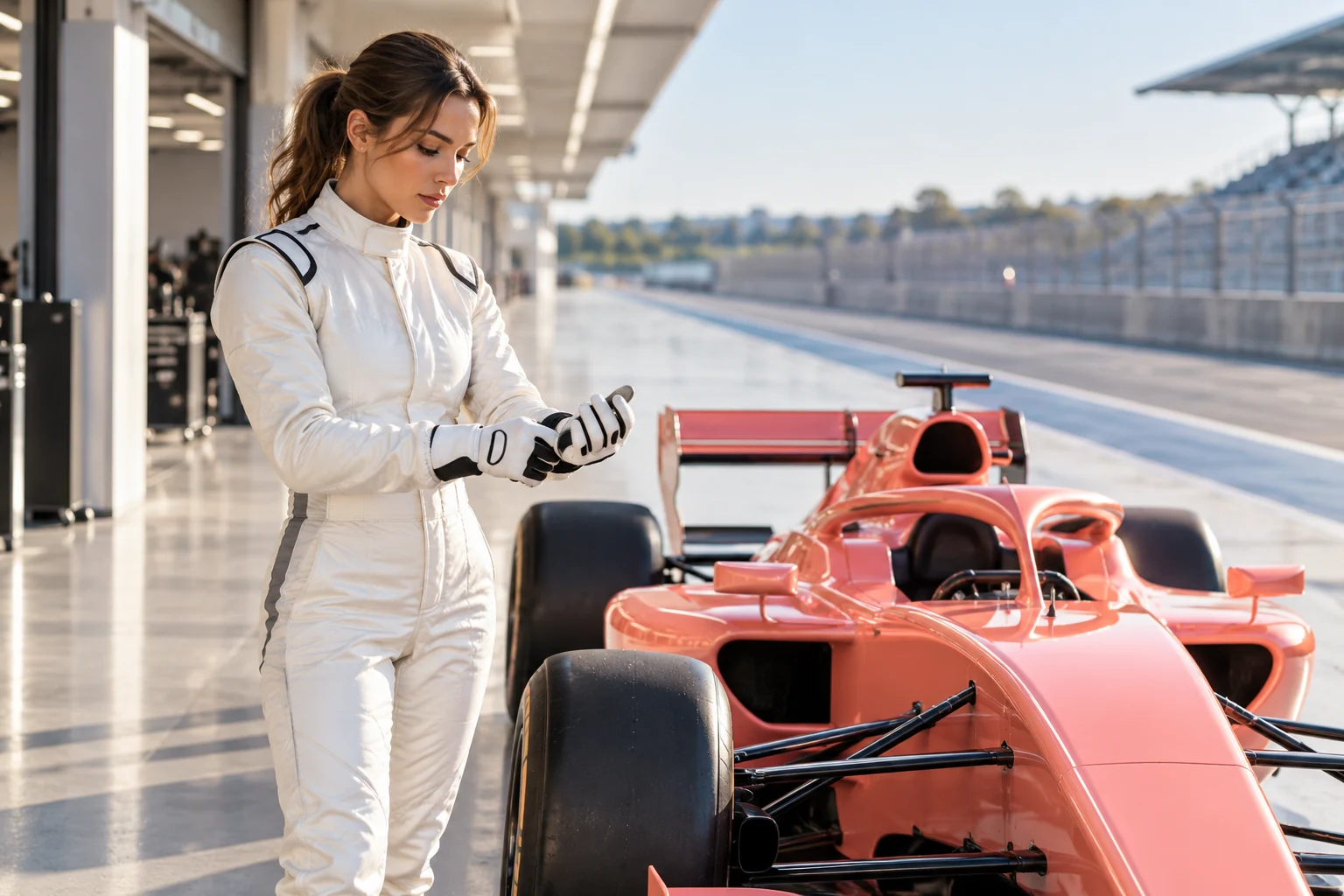 Racing team preparing for the next lap